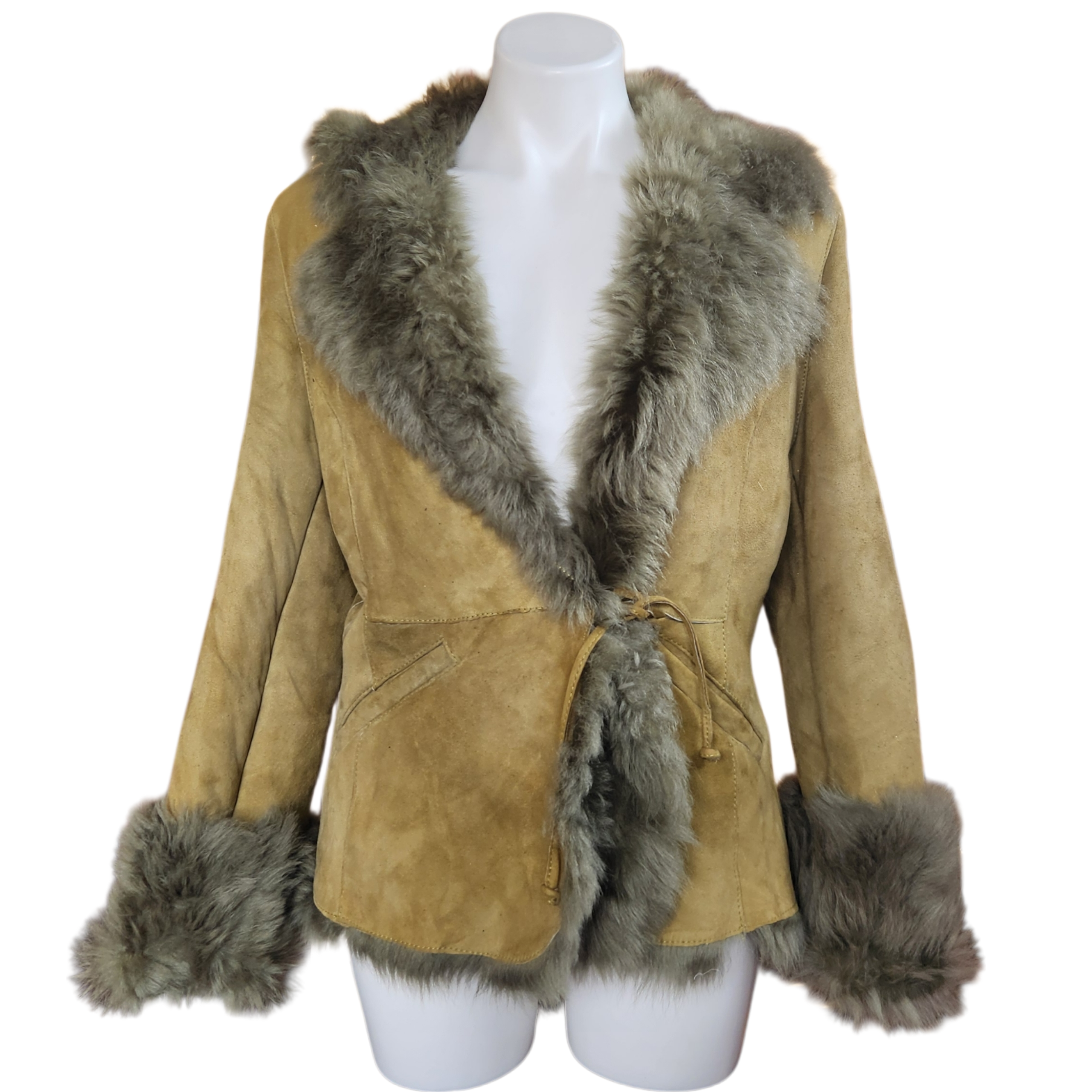 Sage Fur-lined Coat (L/XL)