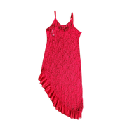 90s Red Lace Slip Dress (XXL)