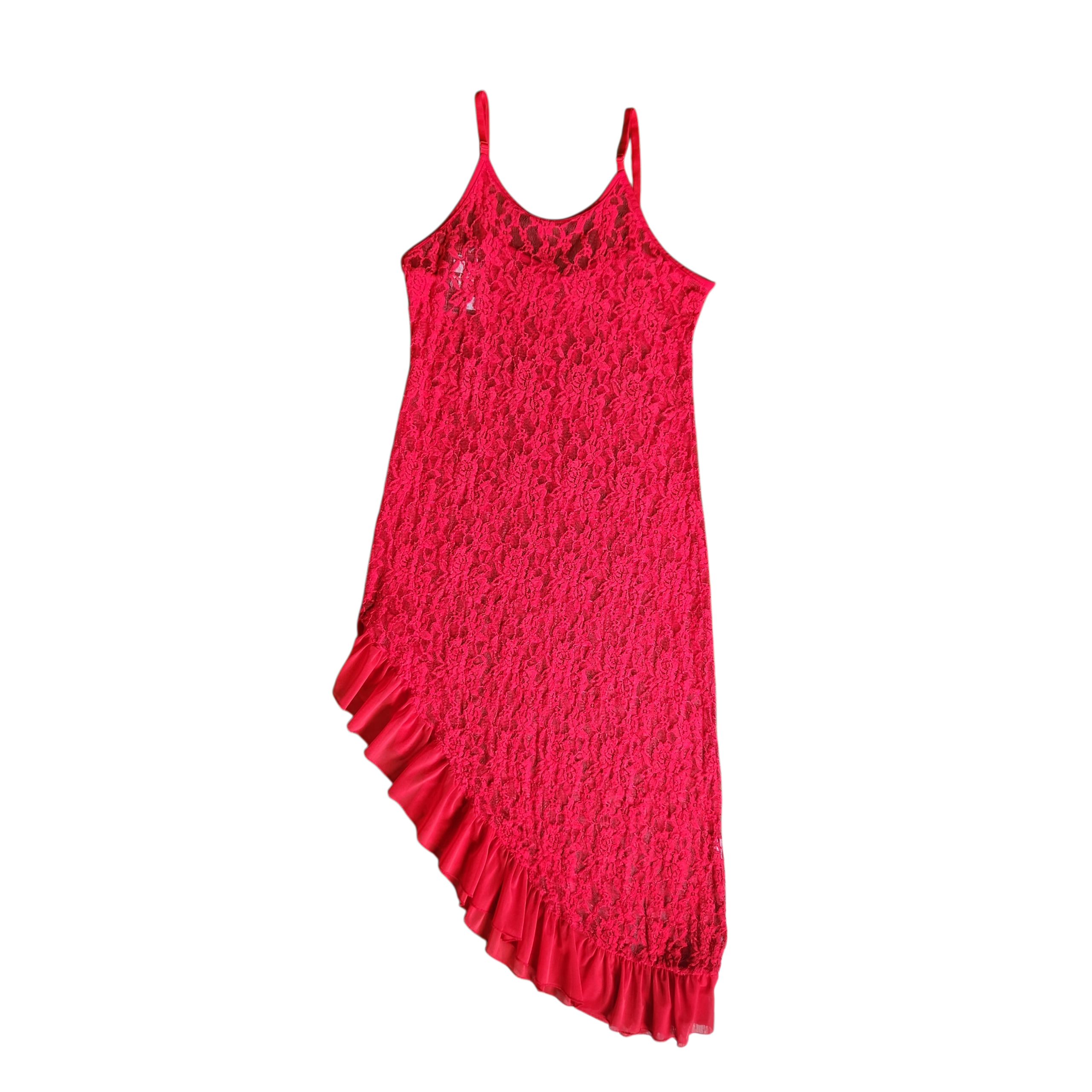 90s Red Lace Slip Dress (XXL) Holy Thrift 90s Red Lace Slip Dress (XXL) Holy Thrift