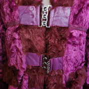 Maroon and Plum Fuzzy Coat (L)