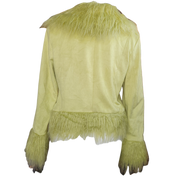 Lemon Lime Sherbet Fur-trimmed Coat (L)