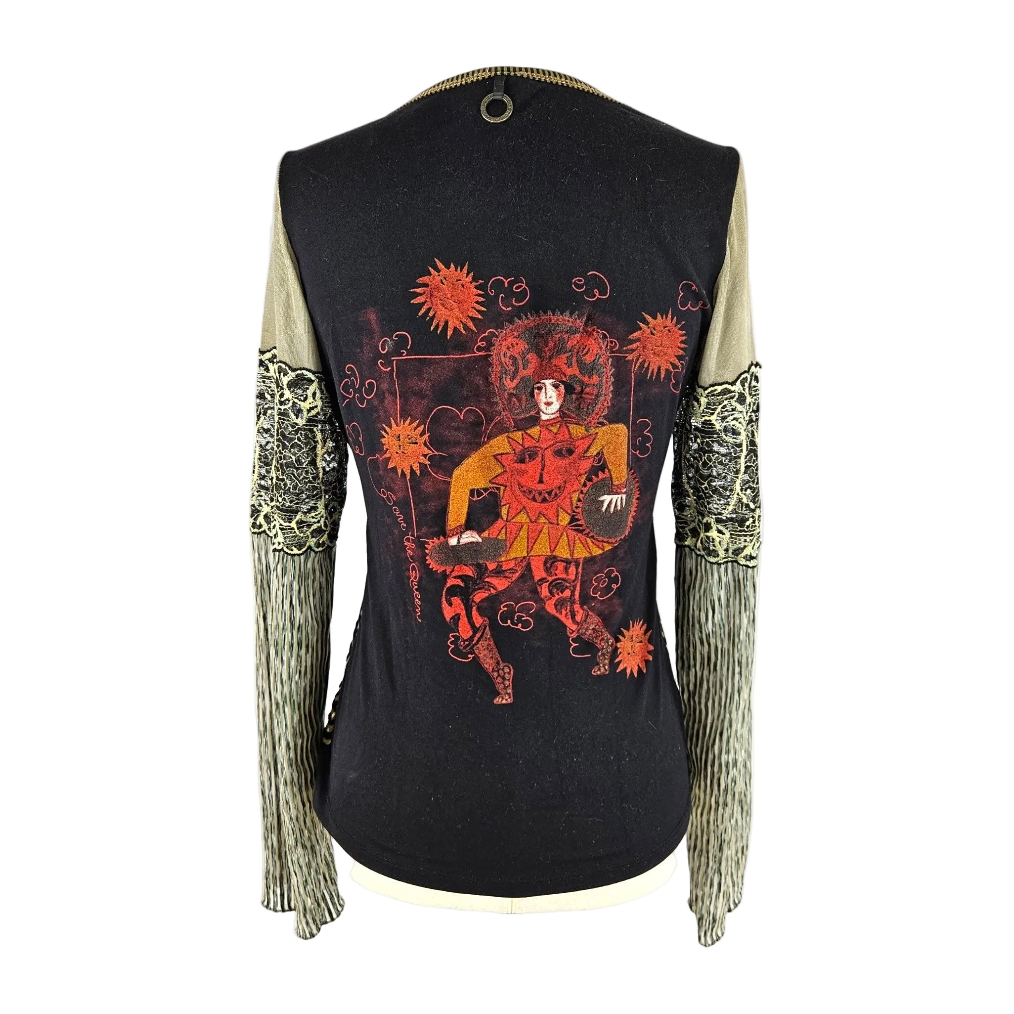 Vintage Save the Queen Mesh Top Y2K Graphic (l)