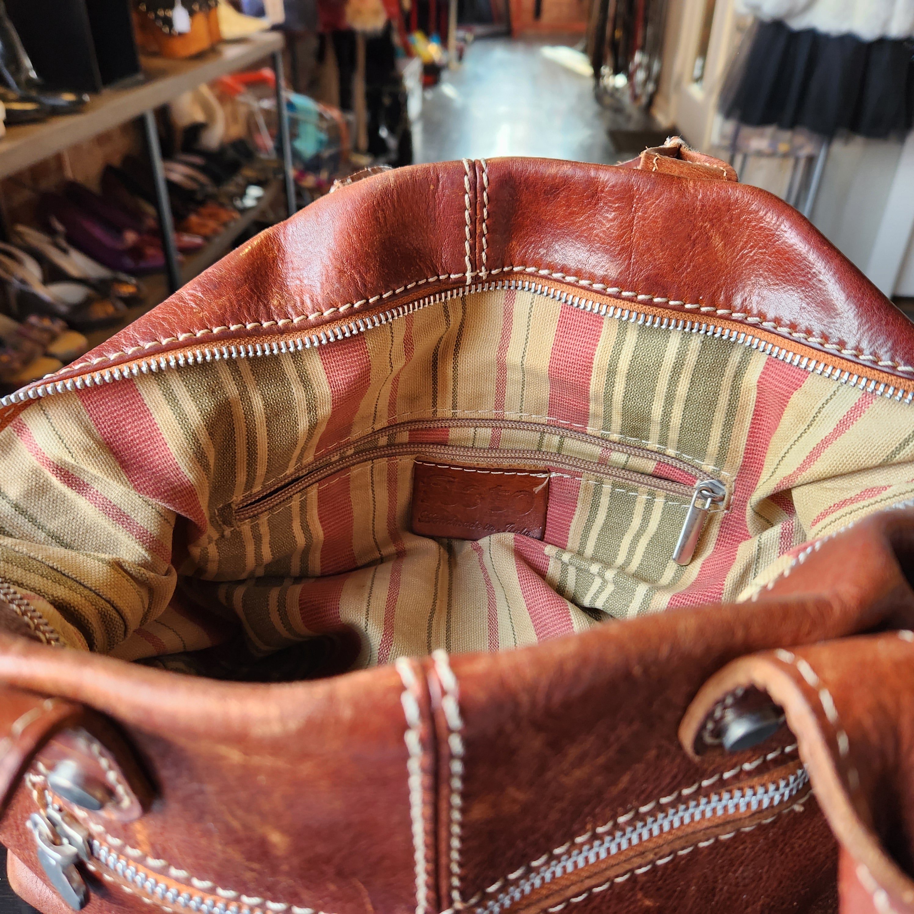 Vintage Italian Leather Shoulder Bag