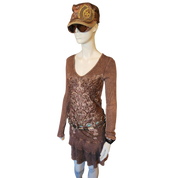 Vocal Bedazzled Mini Dress (S)