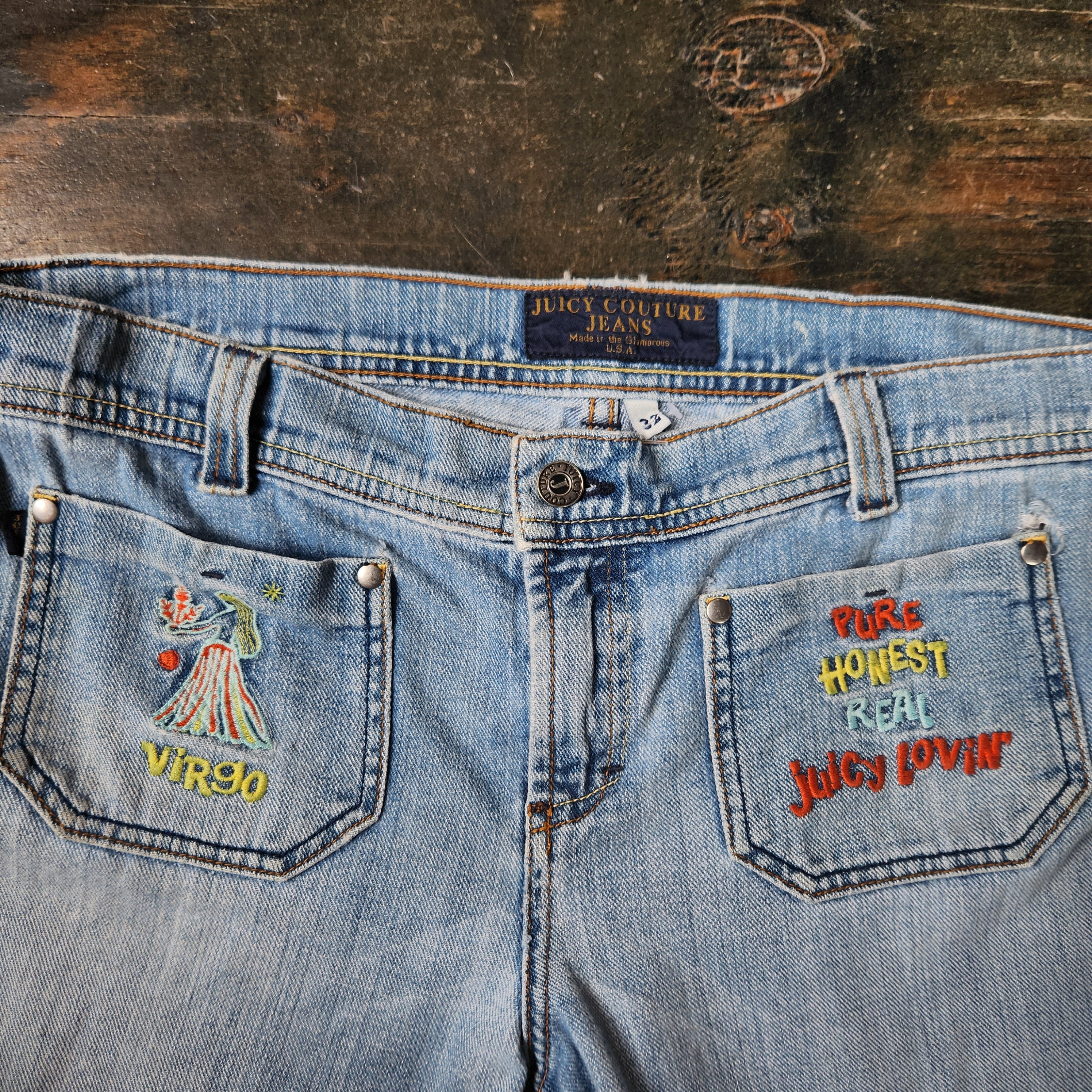 Juicy Couture Zodiac Y2k Denim Jorts (M/L)