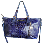 Midnight Blue Alligator Bag by Brahmin