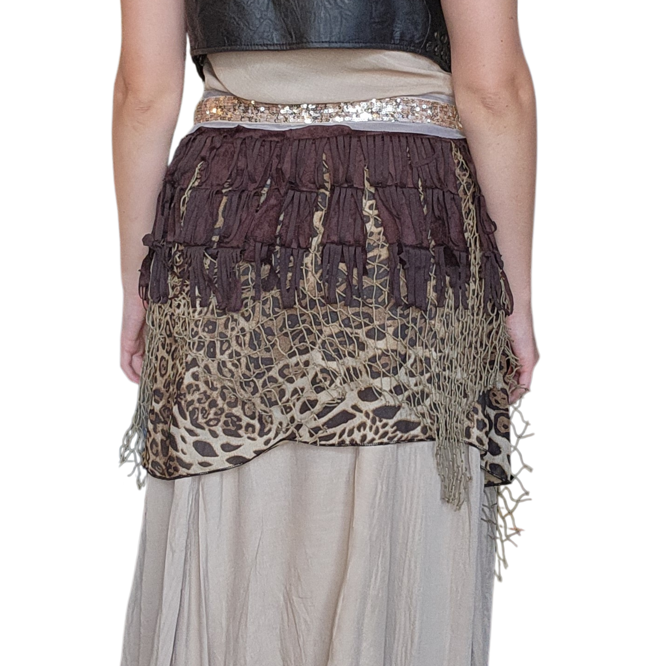 Custom Fringe Cheetah Belt (M)