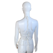 White Mesh Crochet Tank (S)