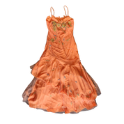 Orange Beaded Gown (M)