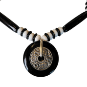 Circle Pendant Statement Necklace
