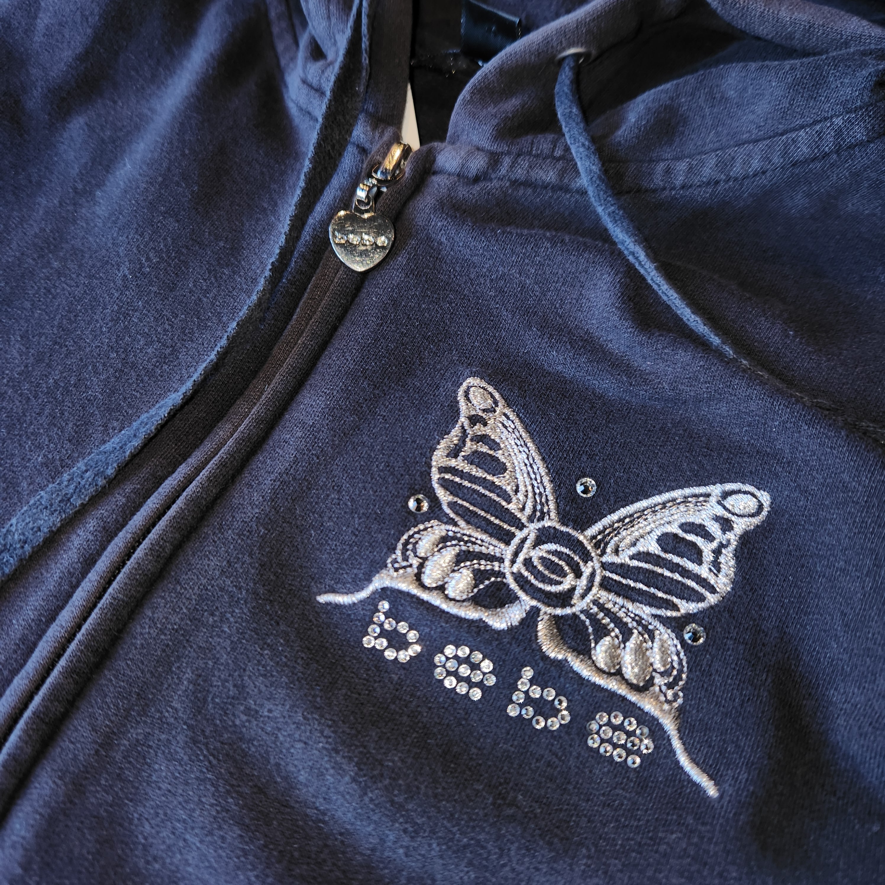 Bebe Butterfly Zip-up Hoodie (M)