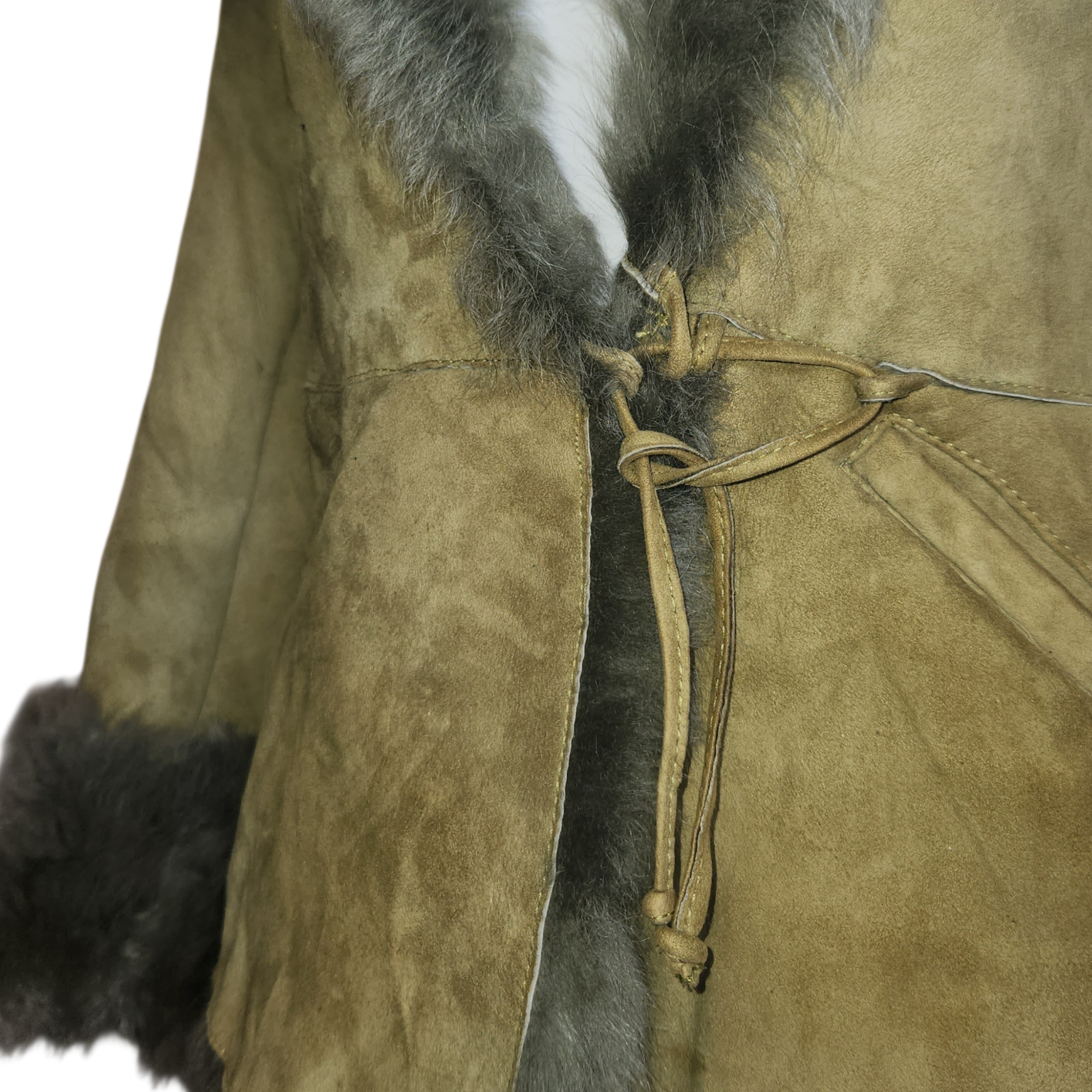 Sage Fur-lined Coat (L/XL)