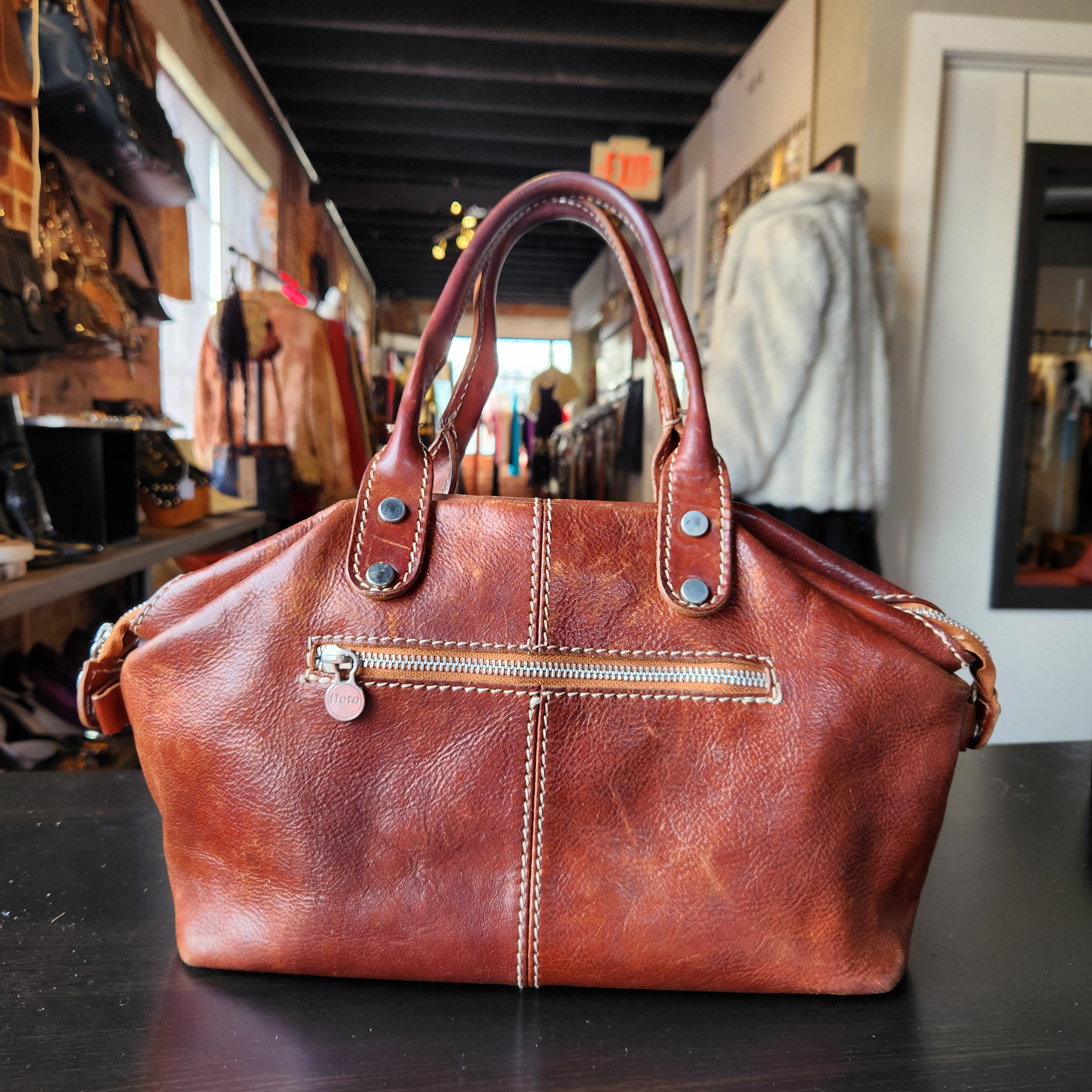 Vintage Italian Leather Shoulder Bag