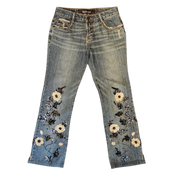 Floral Sequin Jeans (S)