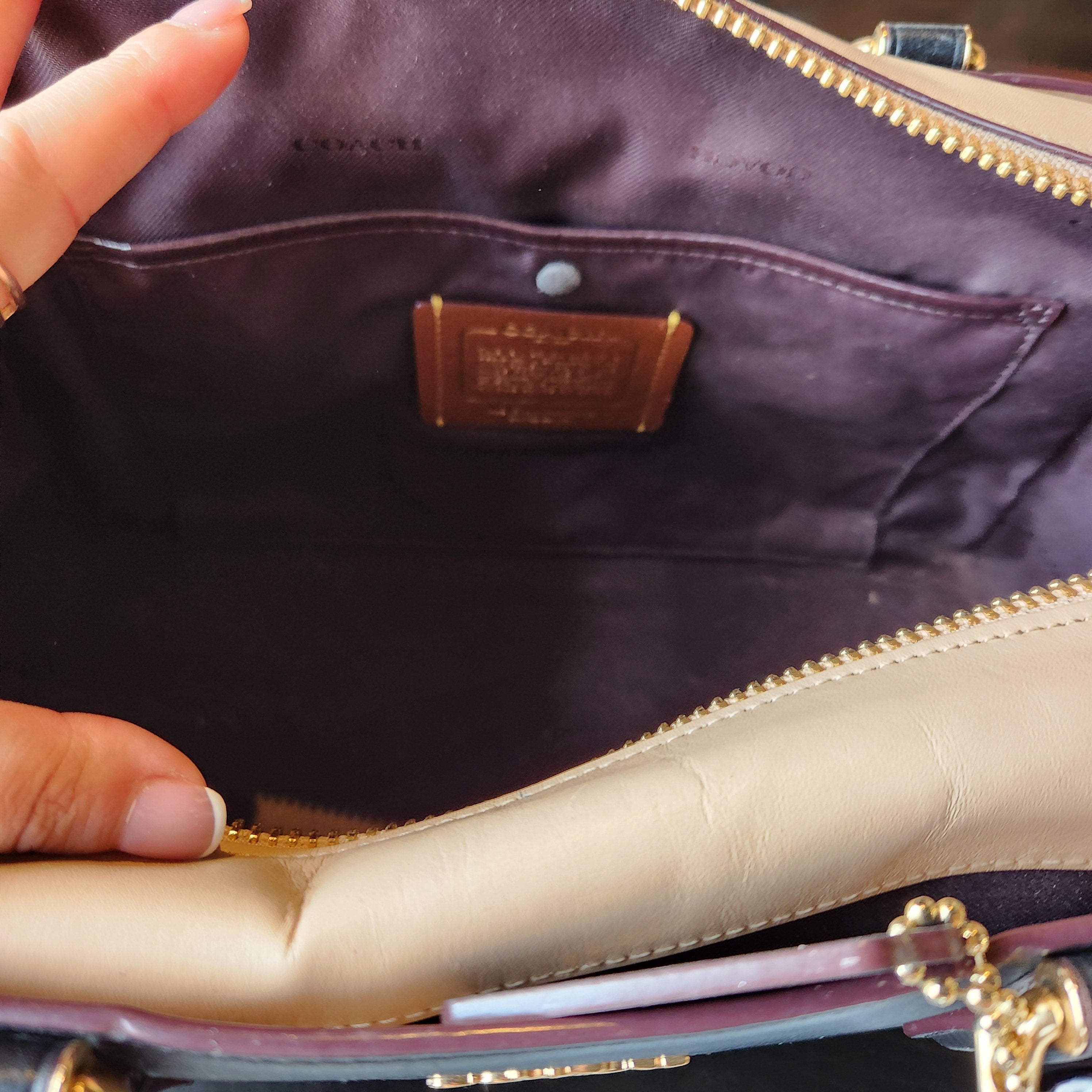 Coach Black & Creme Bag