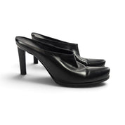 Vintage Prada Black Leather Heels - (7)