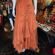 Orange Beaded Gown (M)