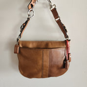 Brown Leather Reworked Coach bag