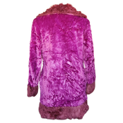 Maroon and Plum Fuzzy Coat (L)