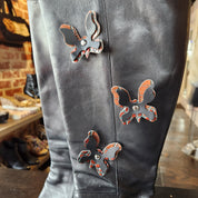 Antonio Melani Leather Pointy Butterfly Boots (Size 9)