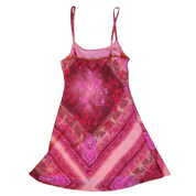 Pink Paisley Strappy Midi Dress(M)