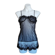 Little Black Sequin Slip Dress (L)