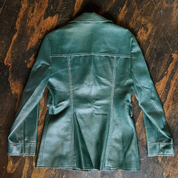 Forest Green Pleather Trench (M)