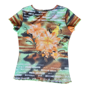 Y2K Beaded Graphic Baby Tee