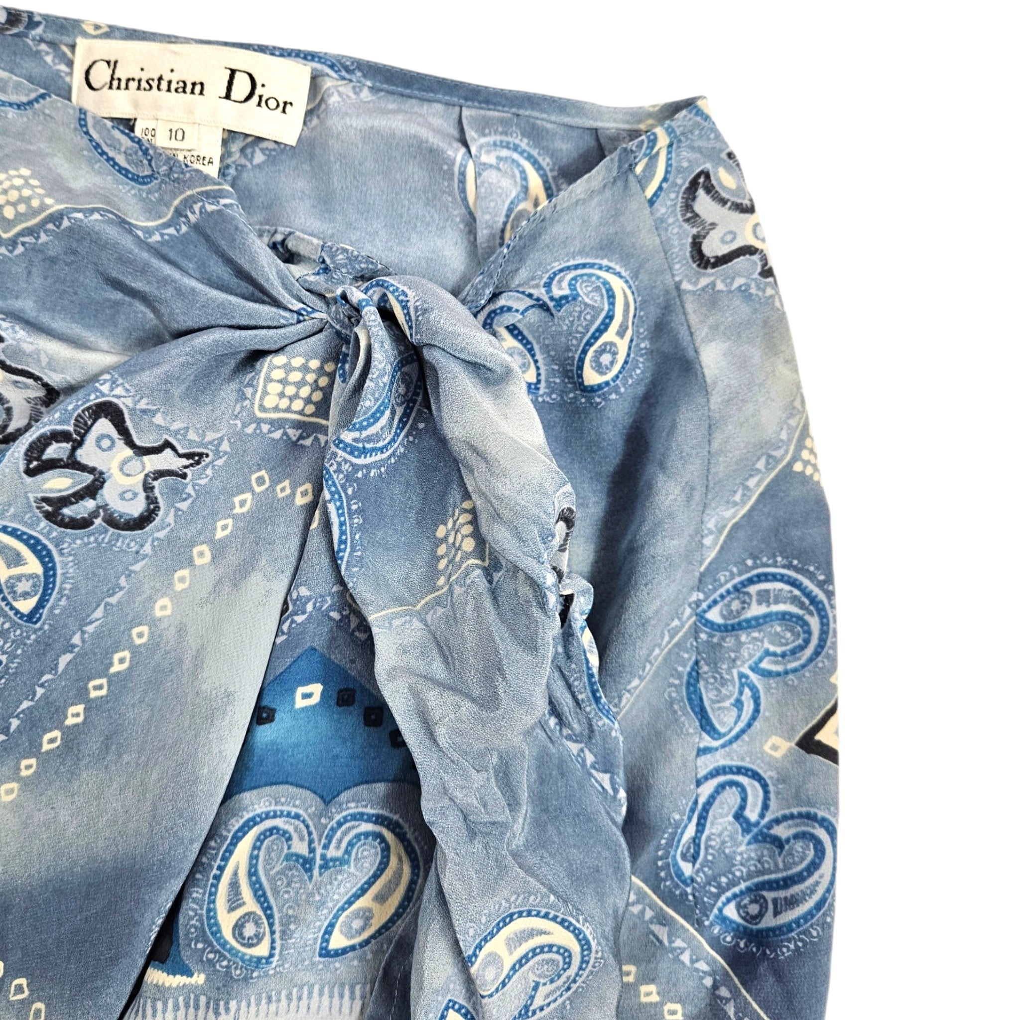 Vintage Christian Dior Silk Wrap Skirt (s)