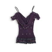 Vintage Silk Beaded Fairy Top (M)