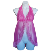 Pretty in Pink Halter Slip Dress (XL)