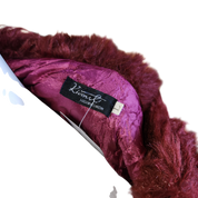 Maroon and Plum Fuzzy Coat (L)