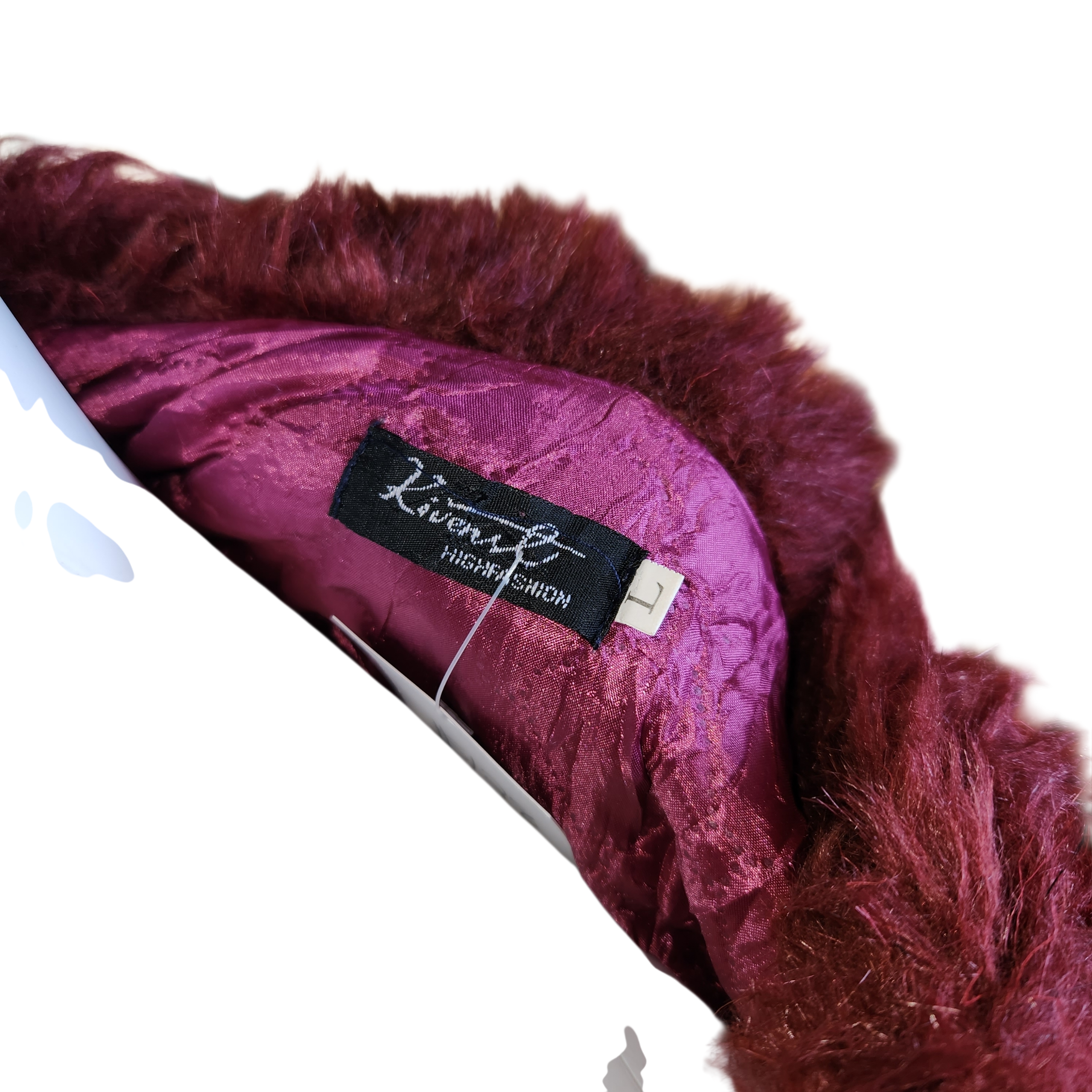 Maroon and Plum Fuzzy Coat (L)