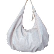 Baby Pink Ruffle Slouch Bag