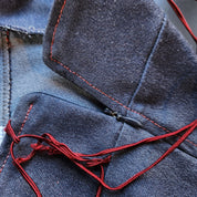 Italian Faux Denim Embellished Capris (S)