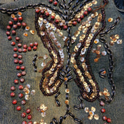 Beaded Butterfly Jeans (L)