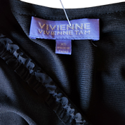 Y2K Black Ruffled Tank (XS)