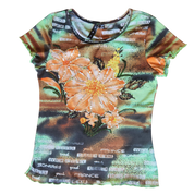 Y2K Beaded Graphic Baby Tee