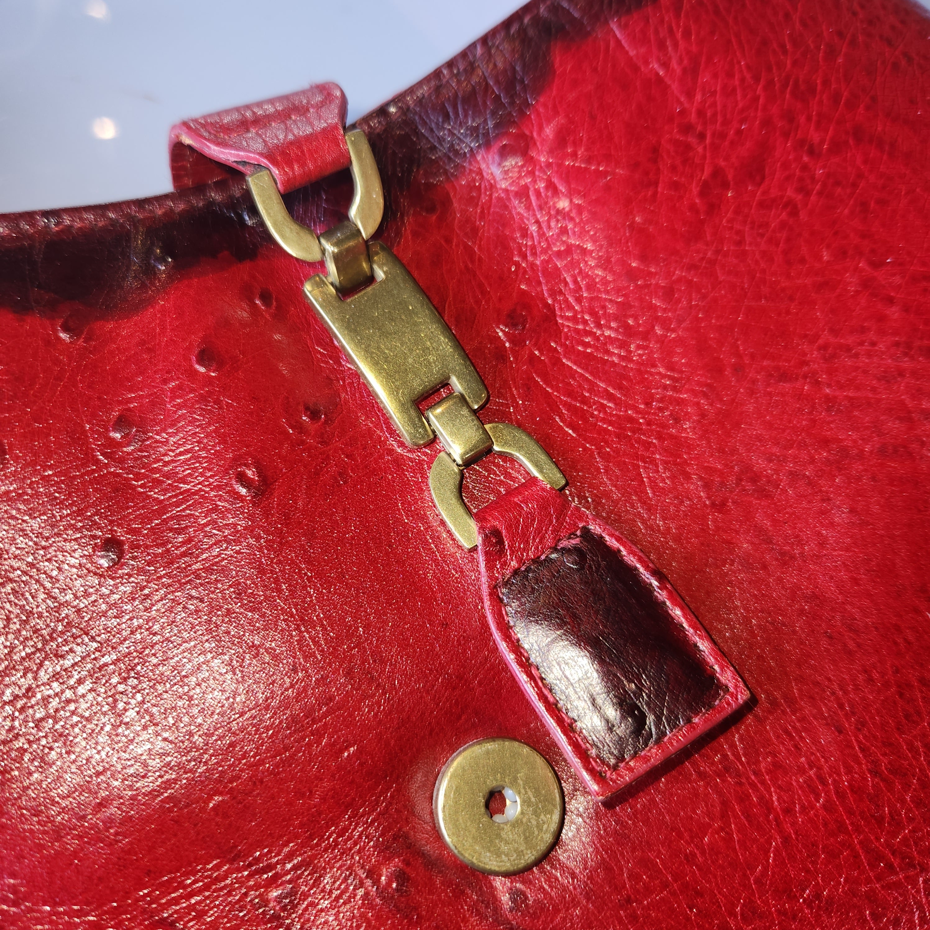 Ruby Red Snake Print Mini-Tote Bag