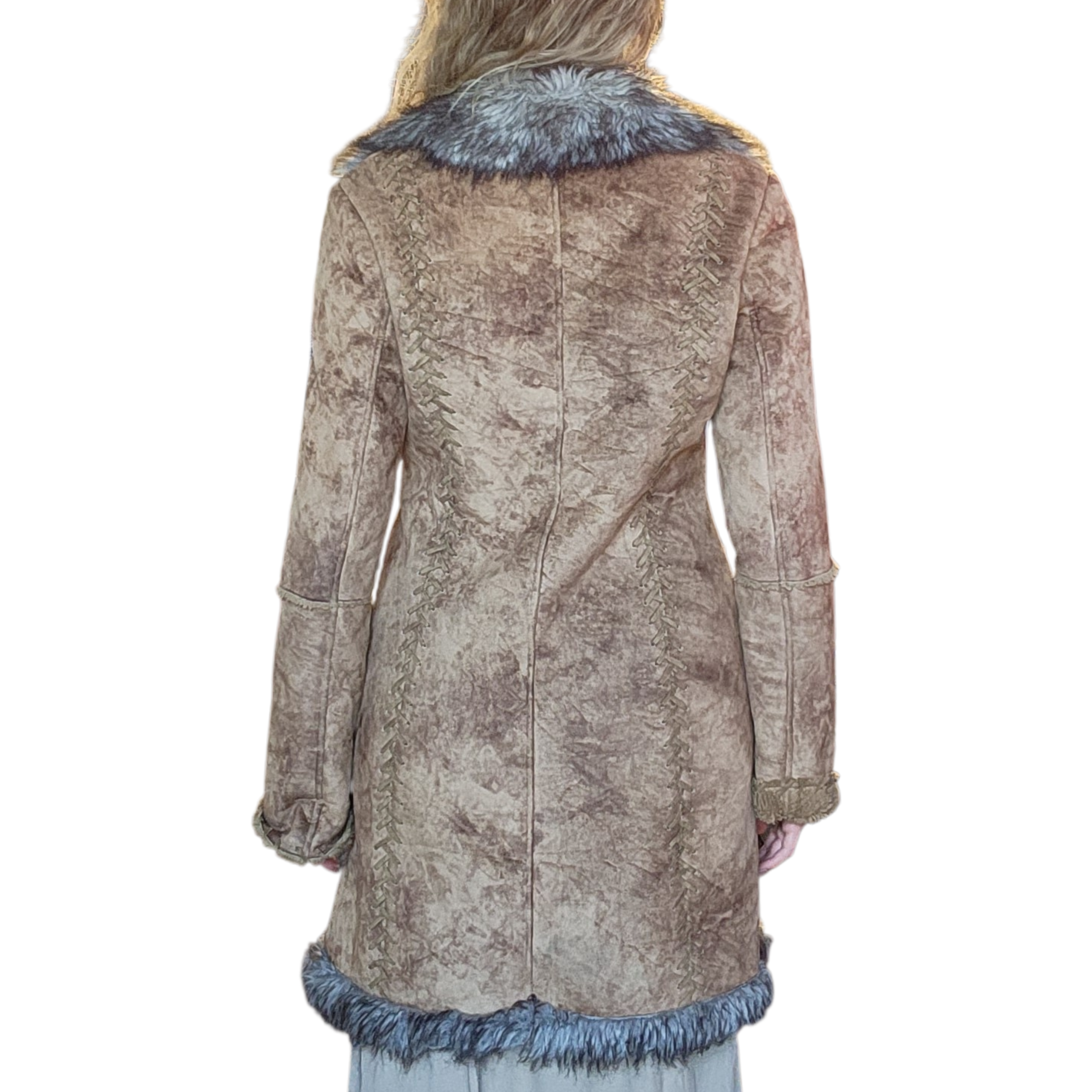 Corset Stitch Tan Coat (L)