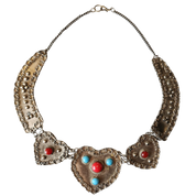 Silver Western Statenent Necklace