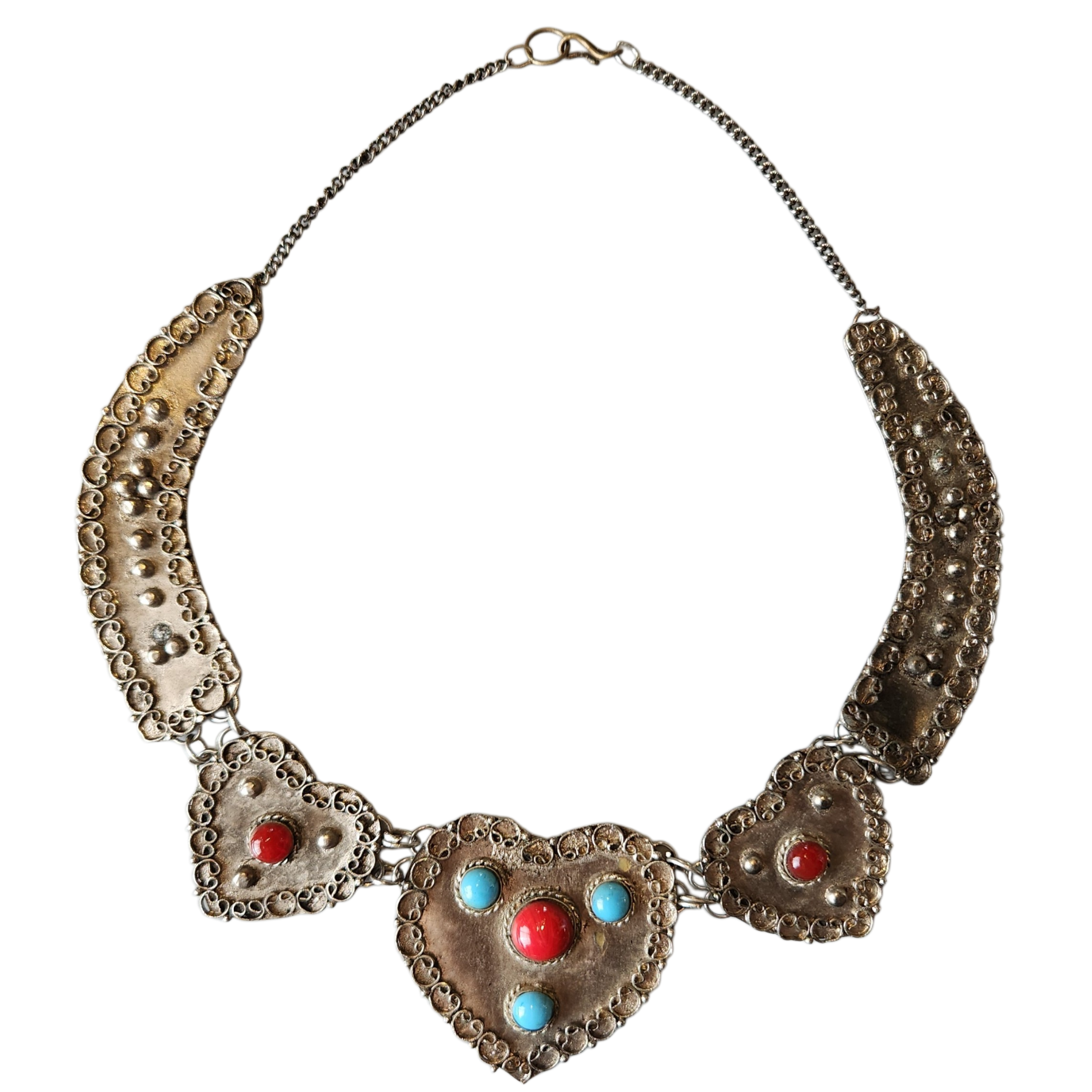 Silver Western Statenent Necklace