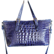 Midnight Blue Alligator Bag by Brahmin