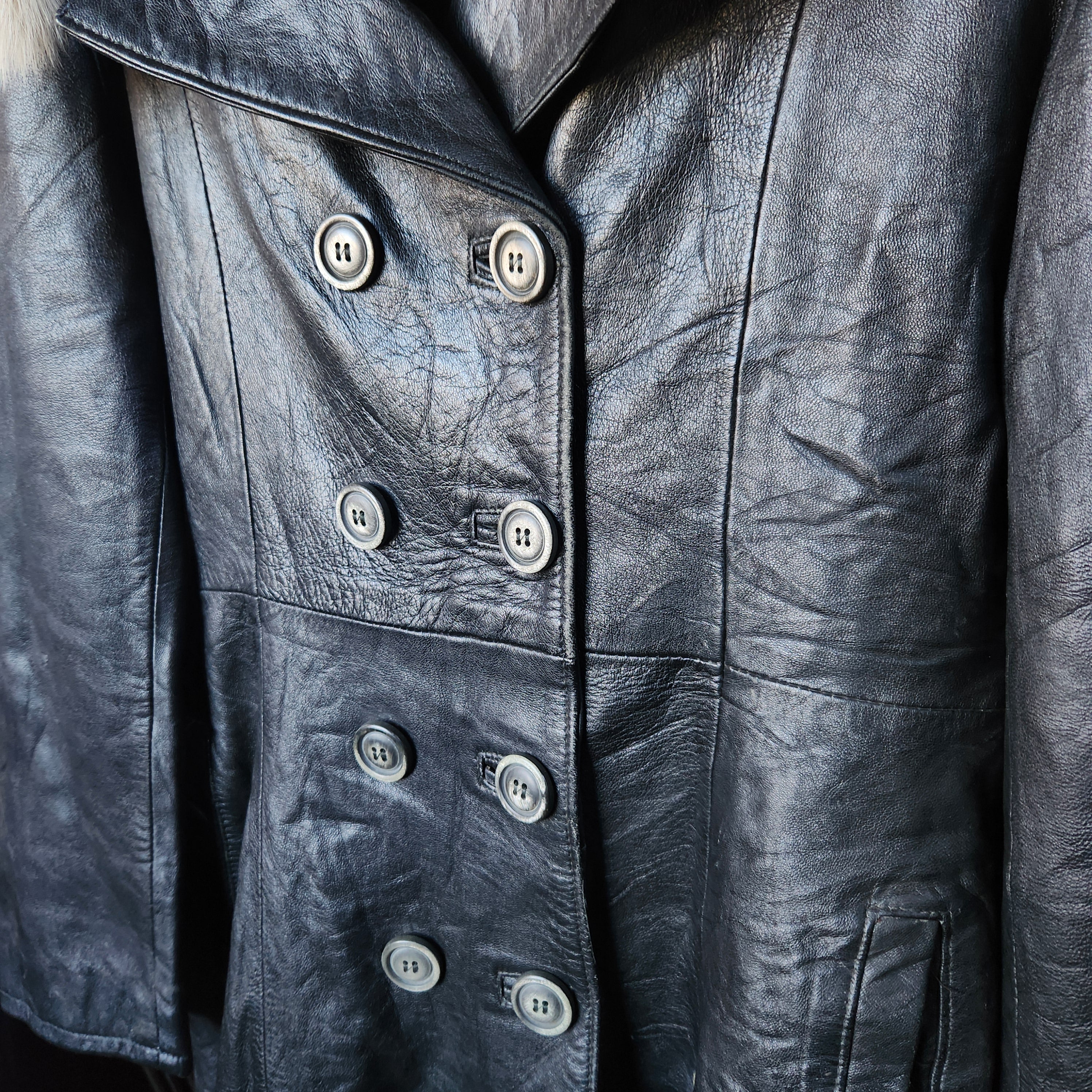 Piccole Donne Italian Leather fur coat (S/M)