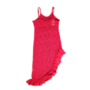 90s Red Lace Slip Dress (XXL)