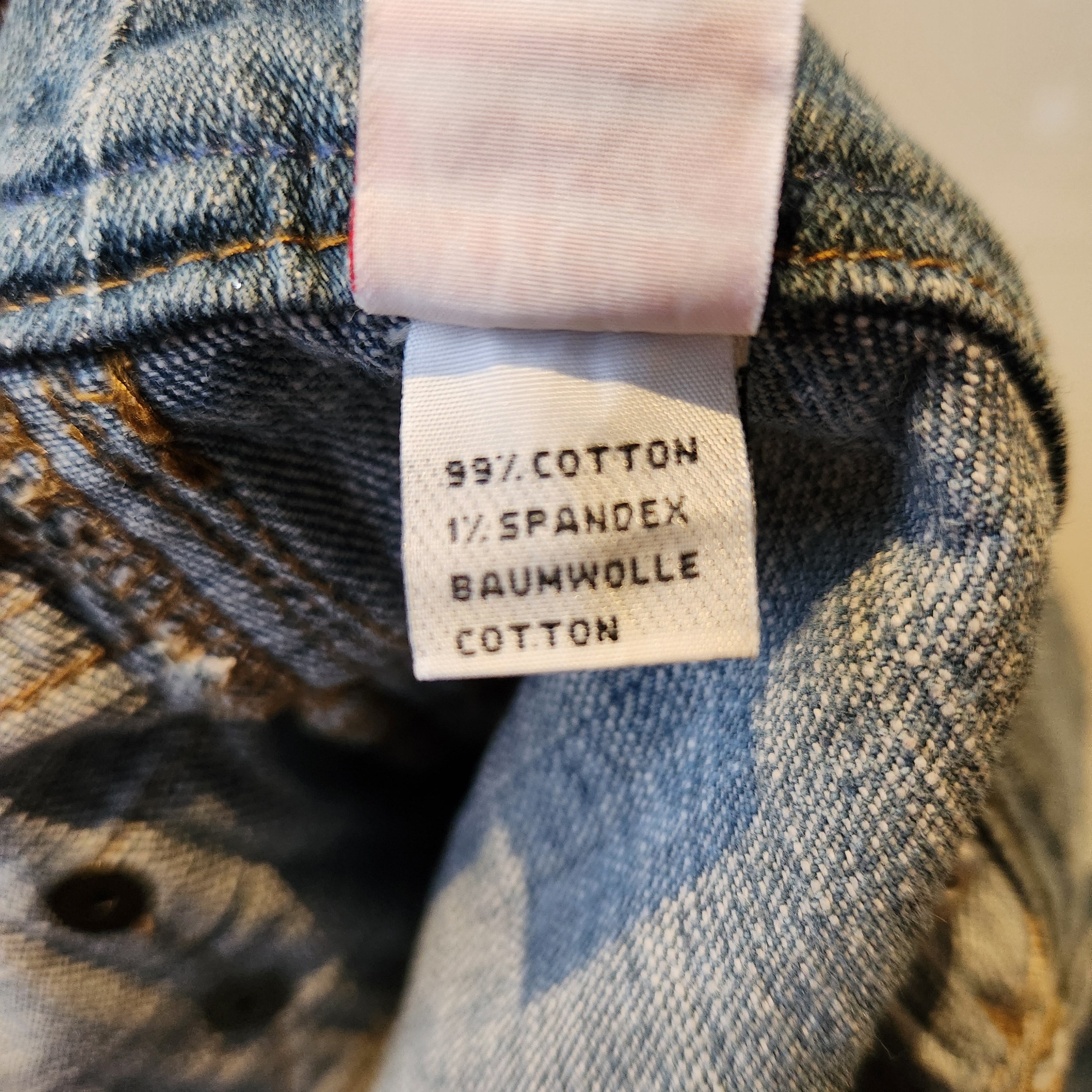 Gold Embroidered Jeans (L)
