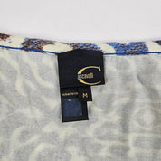 Y2k Just Cavalli Top Abstract Leopard Print 3/4 Sleeves (m)