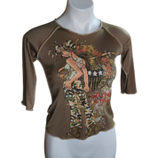 Military Girl Manga Graphic Top (S)