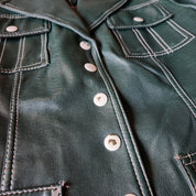 Forest Green Pleather Trench (M)