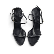 Vintage Gucci Heels Tom Ford Era Strappy Black Leather T-Strap Y2k (7)